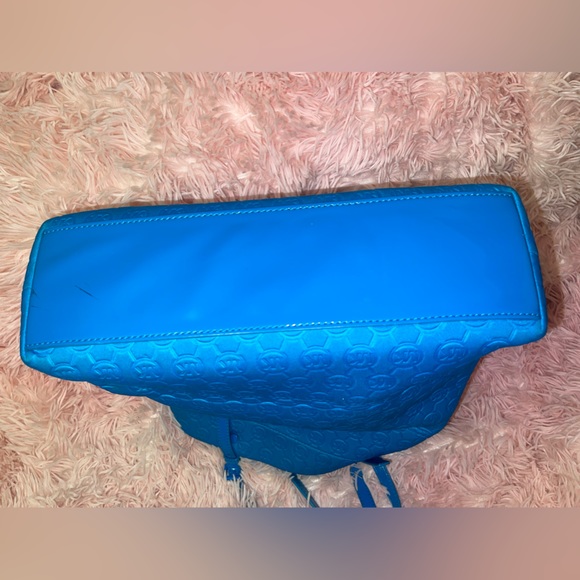 NWT Michael Kors Blue Neoprene (Store Display) Tote Jet Set Signature Monogram - Picture 6 of 10